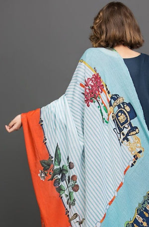 Lilly Garden Scarf Fine cotton Fabric By Yesonline.pk - yesonline.pk