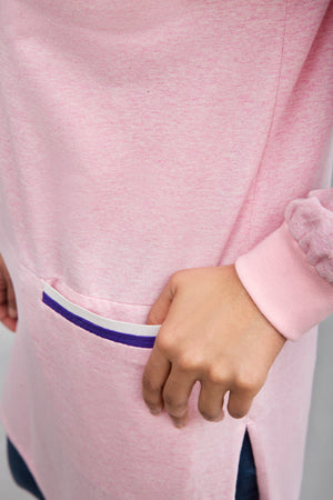 Blush Pink Top Fabric melange jersey Fabric  By Yesonline.pk - yesonline.pk